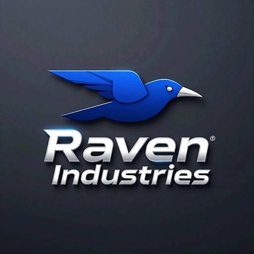 Futuristic Raven Industries Logo Design