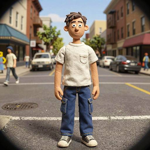 Claymation Teen Street Portrait in Denver