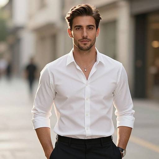 Confident Urban Man at Golden Hour