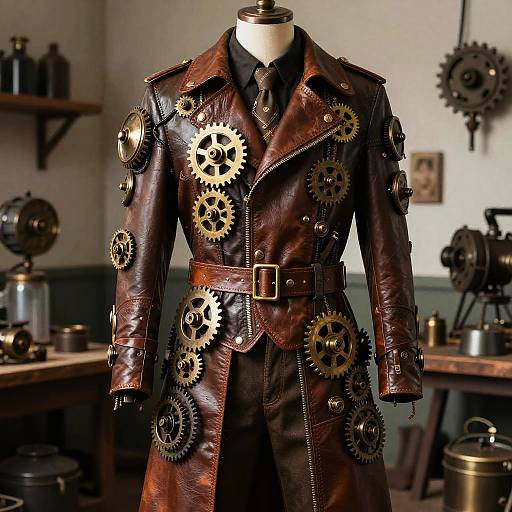 Modern Steampunk Fashion with Gears