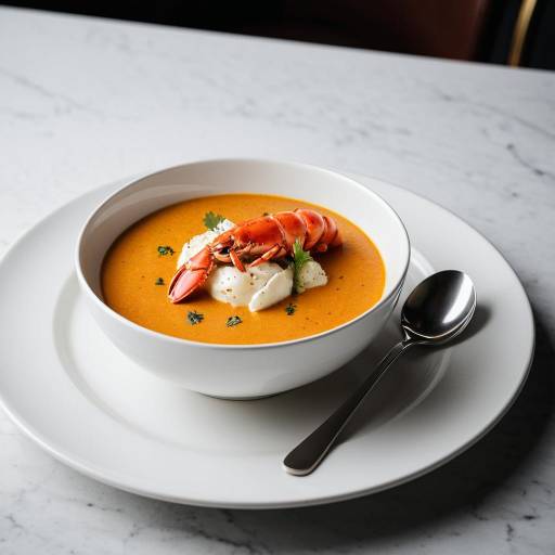 Lobster Bisque with Cream and Herbs