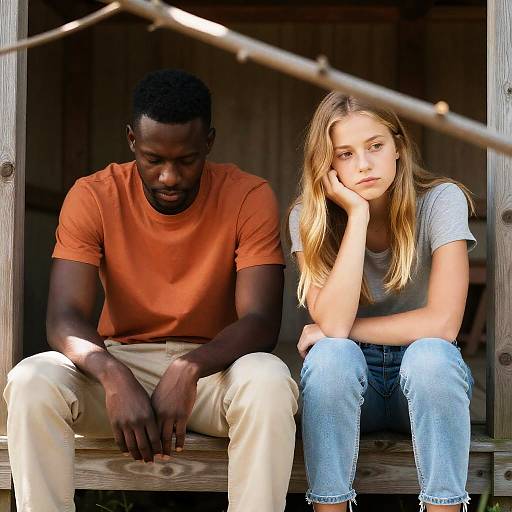 Contemplative Moment in Sunlit Structure