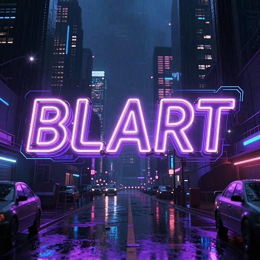 Futuristic Neon Cyberpunk Typography