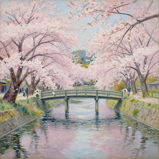 Impressionist Cherry Blossoms in Kyoto