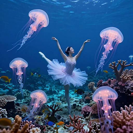 Enchanted Underwater Jellyfish Ballet