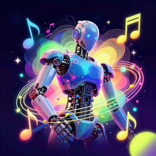 Futuristic Robotic Music Cover Art