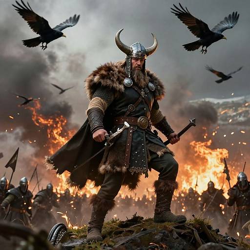 Epic Viking Chieftain Battle Scene