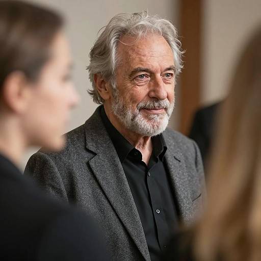 Gentle Smile of an Elderly Man