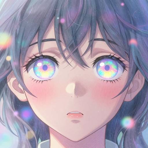 Surreal Anime Close-Up Eyes