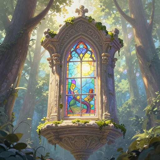 Rapunzel Tower Window in Forest