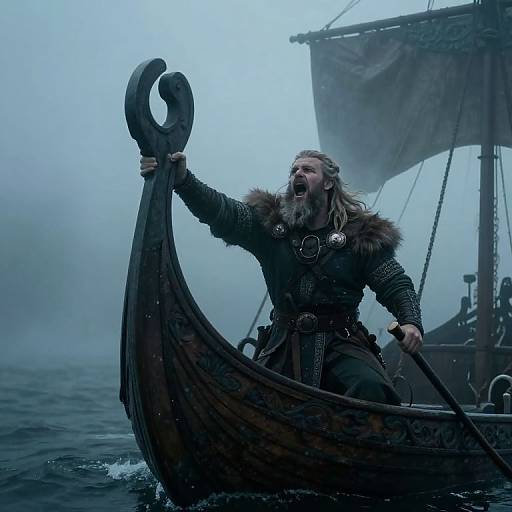 Fierce Viking Calling to Odin