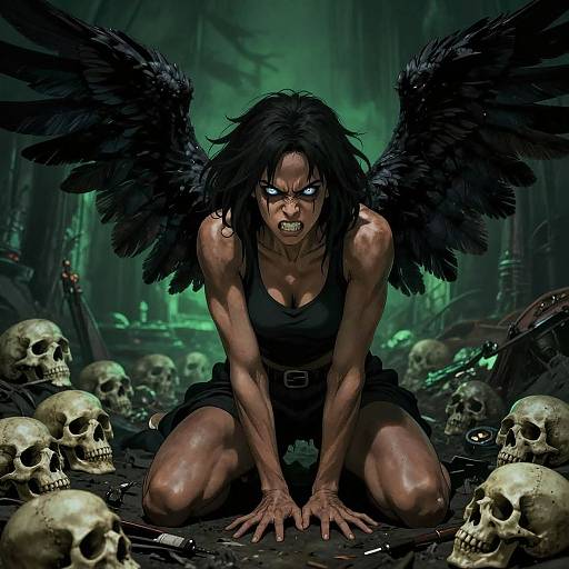 Fallen Angel in Dark Academia