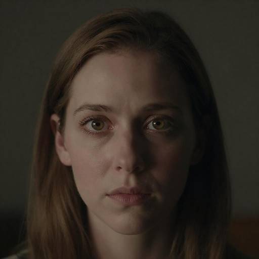 Portrait of Woman with Light Brown Hair and Hazel Eyes