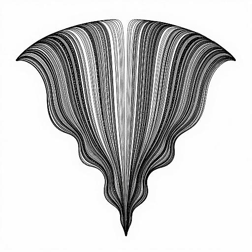 Intricate Bioluminescent Line Art Design