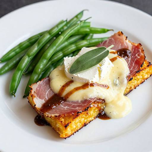 Grilled Polenta with Fontina and Ham