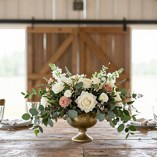 Rustic Barn Wedding Centerpiece