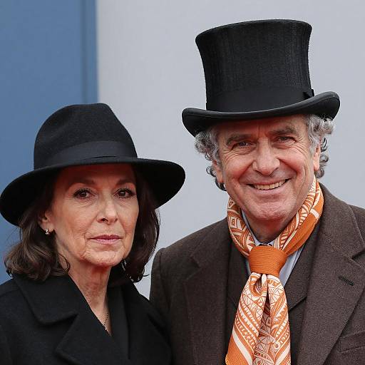 Middle-aged Couple in Classic Hats