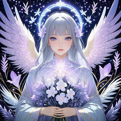 Ethereal Anime Portrait of Glowing Girl