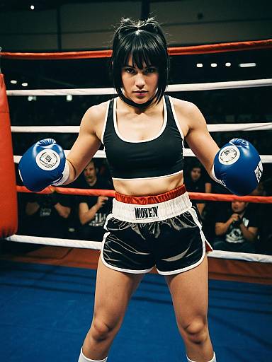 Female Boxer in Ring