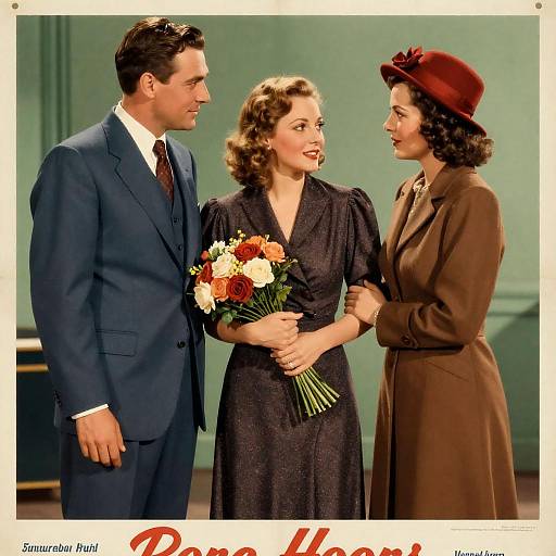 1930s Vintage Movie Poster — Three Figures