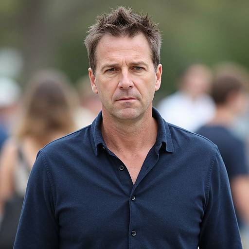 Casual Outdoor Portrait of Middle-aged Man