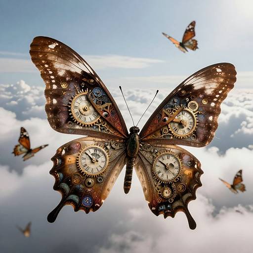 Clockwork Butterflies of Timeless Skies