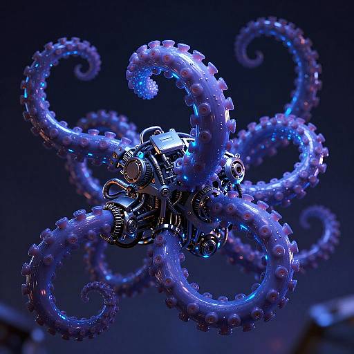 Cyberpunk Slime Tentacles Fusion