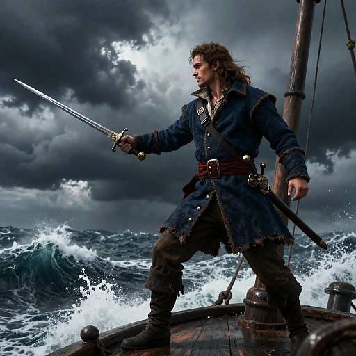 Halfling Swashbuckler on Storm-Lashed Bowsprit