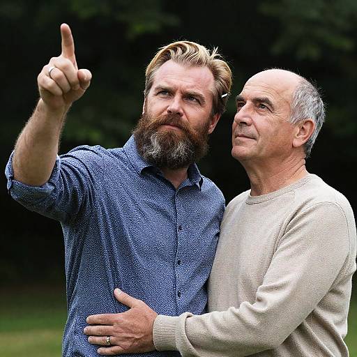 Heartwarming Outdoor Moment Between Friends