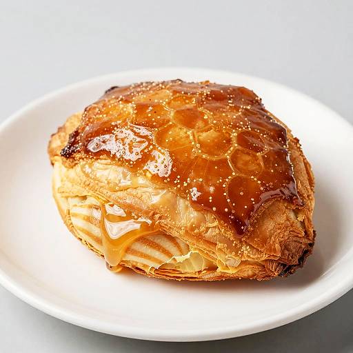 Glazed Honeycomb Pastry Close-Up