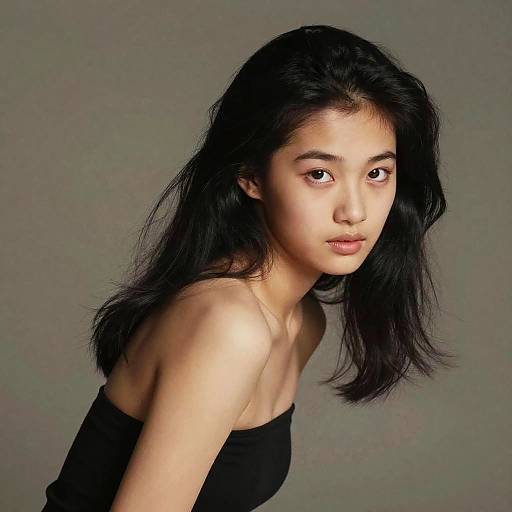 Realistic 80s Portrait of a Young Girl