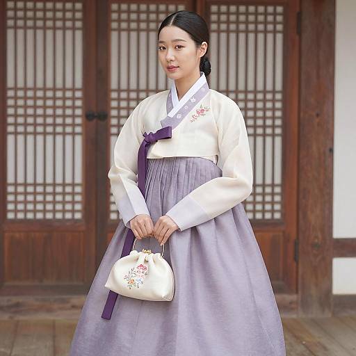 Korean Woman in Traditional Hanbok