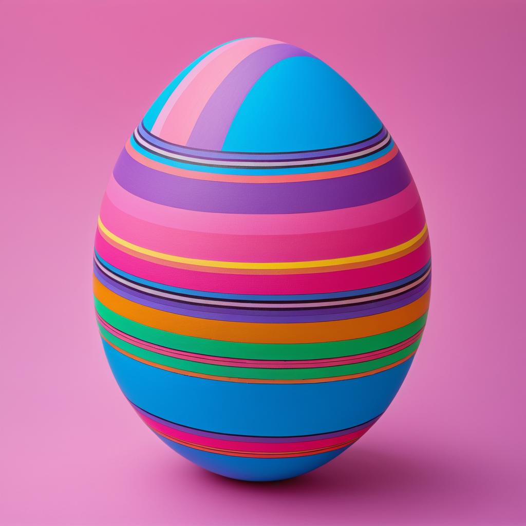 Vibrant Easter Egg with Artistic Flair