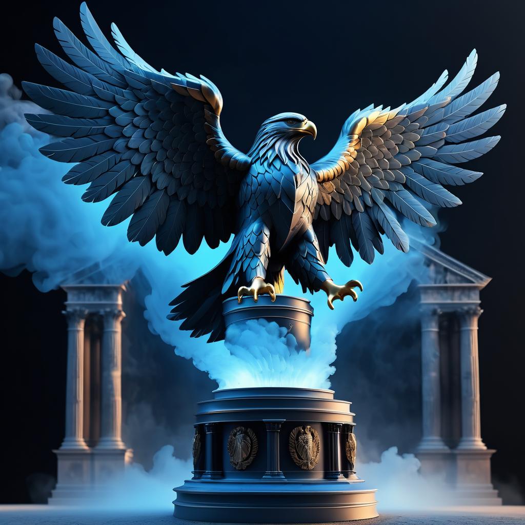 Majestic Eagle Statue of Rome in Detail