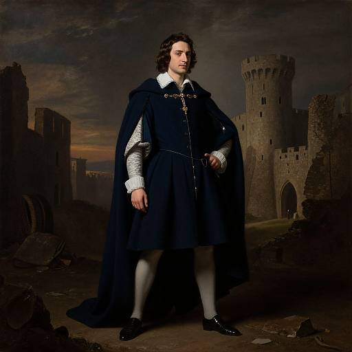 Romantic Portrait of Noble Young Man