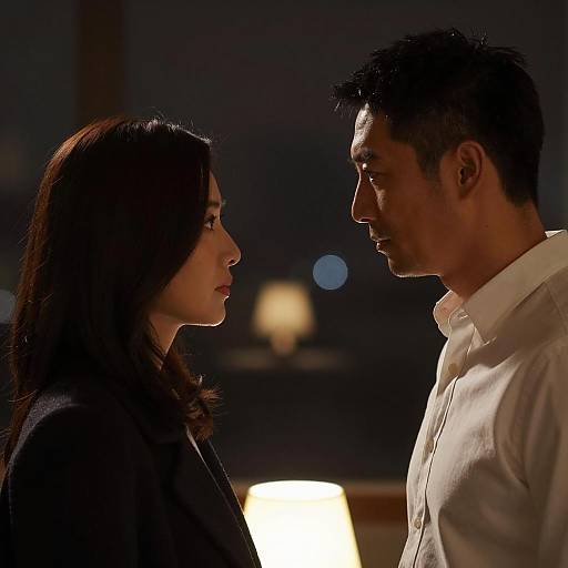 Intimate Portrait of a Couple in Profile