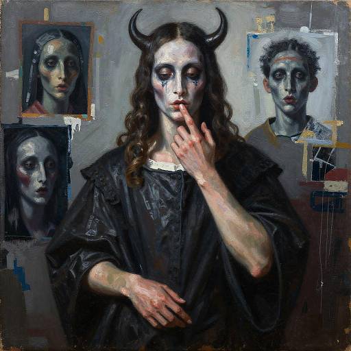 Neoclassicism Nightmare God by Basquiat