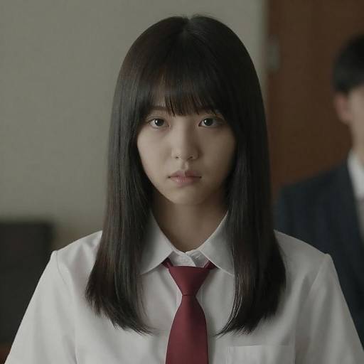 Young Asian Woman with Neutral Expression