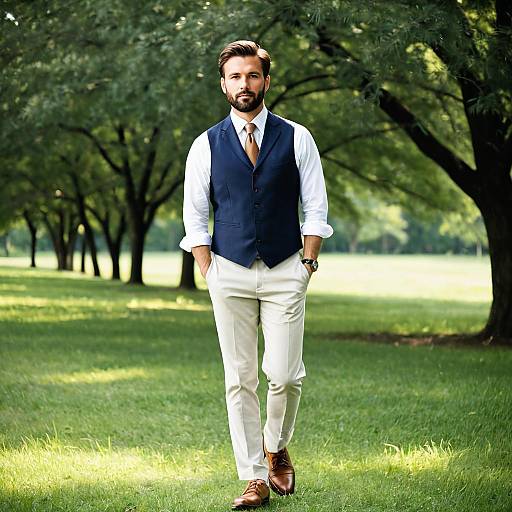 Photorealistic Male in Summer Suit