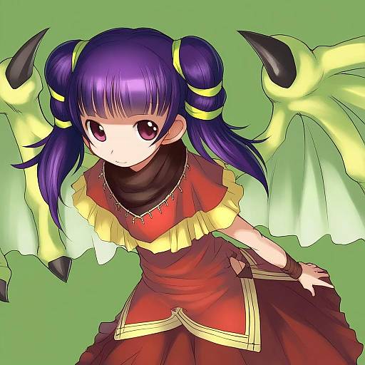 Illustration of Myrrh (fire emblem), fire emblem in the style of Bosshi