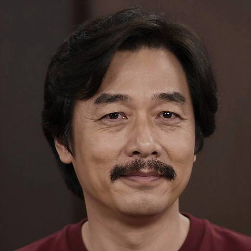 Close-Up Portrait of a Middle-Aged Man