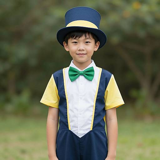 Youth Riddler Costume with Bow Tie