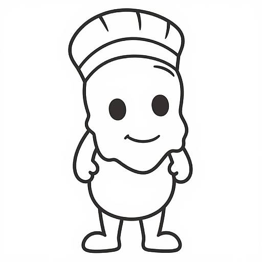 Glossy Black and White African Coloring Page