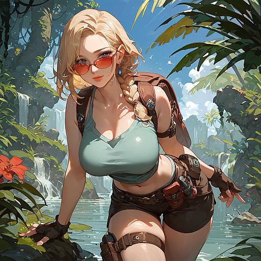 Confident Jungle Adventurer Portrait