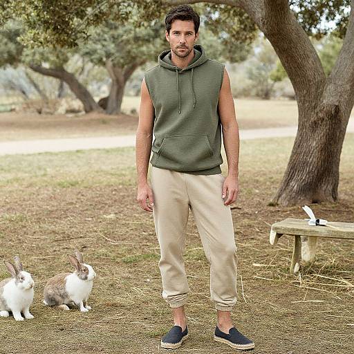 Relaxed Man in Nature Setting