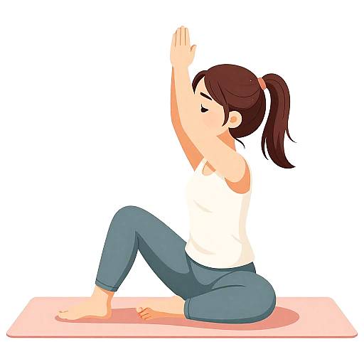 Teen Girl Practicing Stress-Relief Yoga