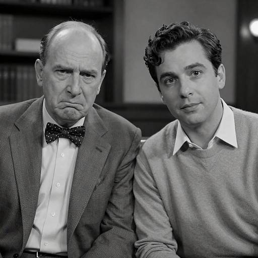 Intimate Black and White Portrait of Two Men