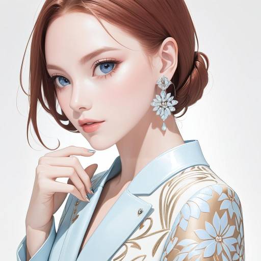 Chic Fashionable Woman in Elegant Attire Chic Fashionable Woman in Elegant Attire