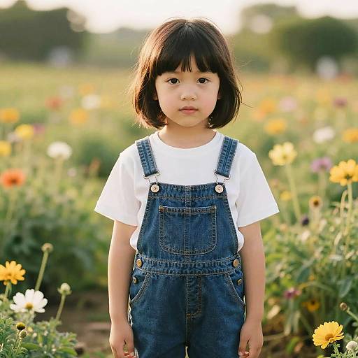Child Model with Soul Patch in Garden