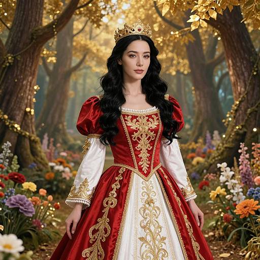 Regal Woman in Enchanted Forest